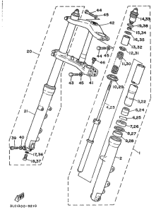 TZ250 Передняя вилка