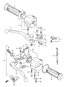 GSF400 Рулевой переключатель