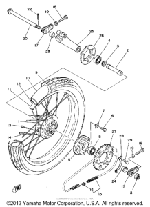TZ125G Переднее колесо