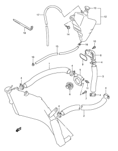 GSX-R600 Радиатор hose