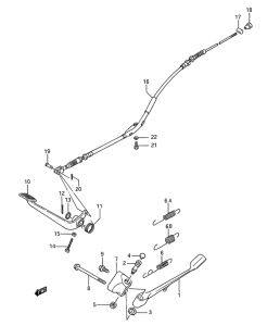 LS650 Prop stand - rear brake
