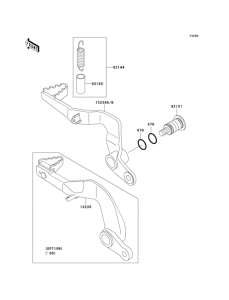 KX65 Педаль тормоза