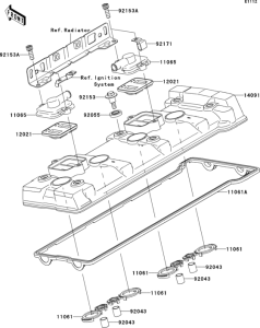 ZX1400 Крышка головки цилиндров