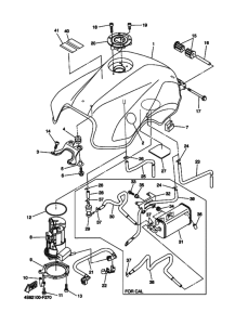 FZ6SW FZS6W Tank fuel
