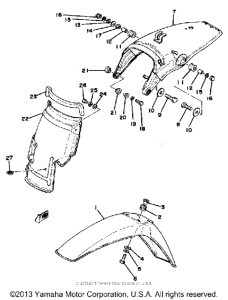 XT500E_205 - 1978 Front fender - rear fender