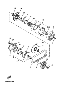 YP250R Сцепление