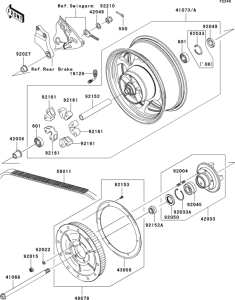 VN2000 Заднее колесо и цепь