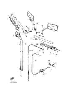 SRX400 ｽﾃｱﾘﾝｸﾞﾊﾝﾄﾞﾙ. ｹｰﾌﾞﾙ
