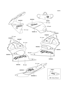 ZX636 Decals(silver / black)