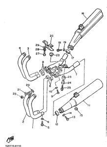 FJ1200 Выхлопная система