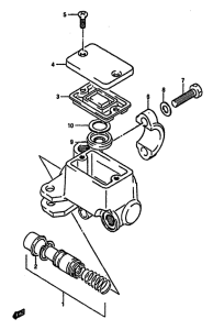 DR600 Передний тормозной цилиндр