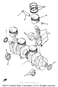 XS1100LH Crankshaft-piston