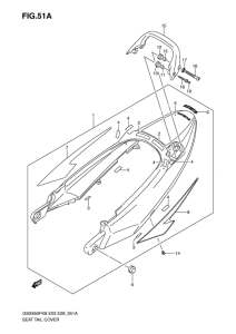 GSX650F Обтекатель сидения
