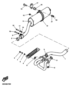 TT600R Выхлопная система