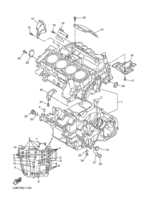 FJR1300 Картер двигателя