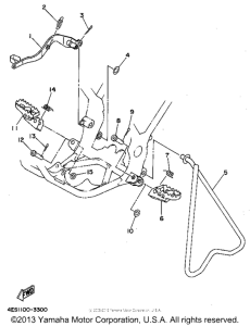 YZ80F1 Stand - footrest