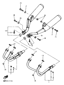 XJ600N Выхлопная система