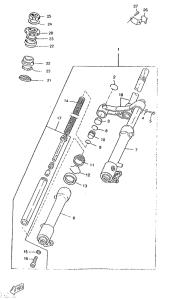 CW50RSP Передняя вилка