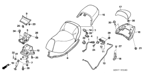 NSS250EX Seat / rear spoiler
