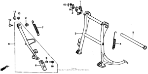 VTR250 Подножка