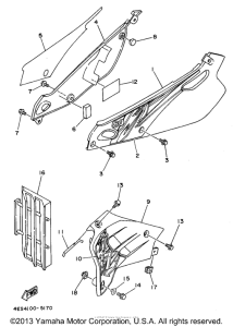 YZ80G1 Боковые обтекатели