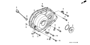 VFR400R Крышка картера правая