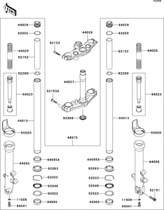 ZR750 Передняя вилка