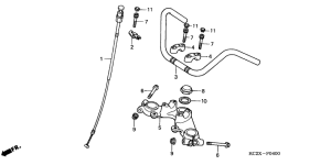 CM125C Handle pipe / top bridge