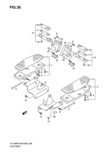 VL1500 Подножки