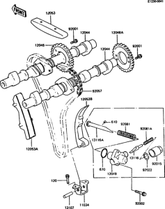 ZX550 Распред вал