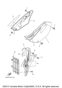 YZ85X Боковые обтекатели
