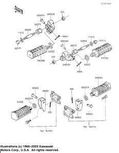 KZ700 Подножки