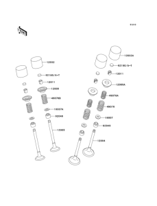 ZX600 Клапана
