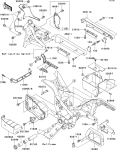 VN1500 Рама ,крепежные детали