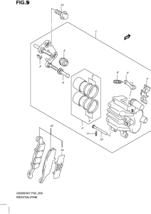 GS500 Передний суппорт