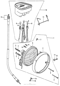C70 Headlight + speedometer