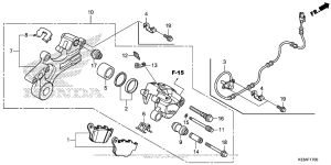 CB300F Задний суппорт