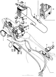 CT70 Wire harness + battery