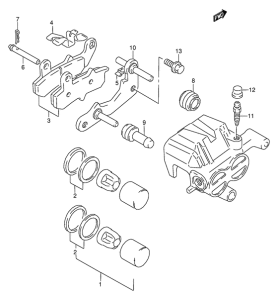 RG125 Задний суппорт
