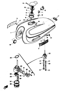 RD250 Топливный бак