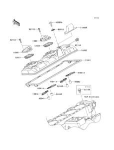 ZX1000 Крышка головки цилиндров