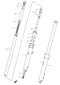 GN125 Передняя вилка