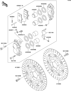 ZX500 Передний тормоз
