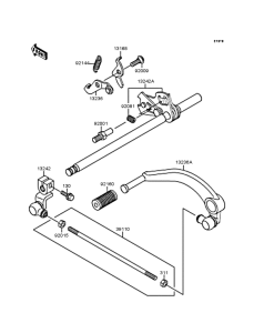 ZX250 Механизм переключения передач