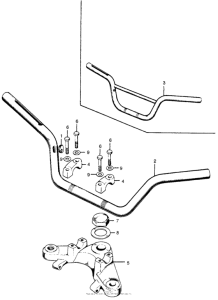 CL100 Handlebar + fork top bridge