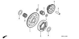 CBF250 Муфта стартера