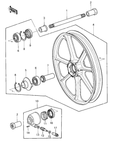 KZ750 Front wheel / hub