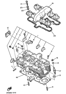 FJ1200 FJ1200B Головка цилиндров