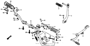 C70 Step + kick starter arm + shift pedal