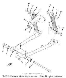 GTMXE Rear arm - rear cushion - chain case